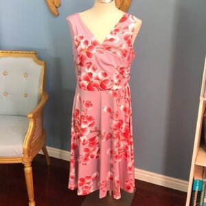 Lbisse floral printed sleeveless midi dress size XL